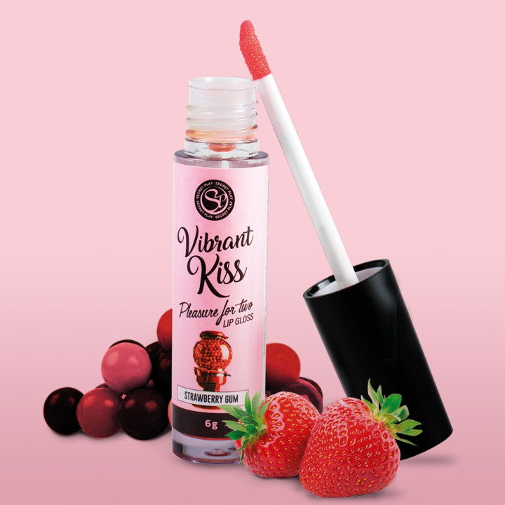 Vibrant Kiss Morango Secret Play 6 g | Brinca Boutique