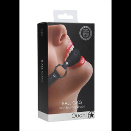 Mordaça Bola Perfurada Ouch! Preta | Brinca Boutique