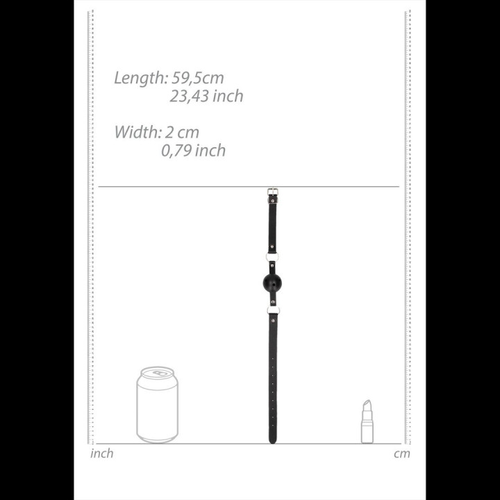 Mordaça Bola Perfurada Ouch! Preta | Brinca Boutique