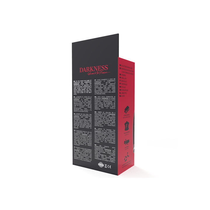 Mordaça de Silicone Osso Preta Darkness | Brinca Boutique