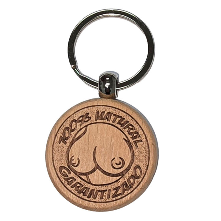 Porta-chaves de Madeira Seios | Brinca Boutique