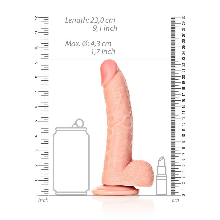Dildo Realista Curvo RealRock 20,5 cm | Brinca Boutique
