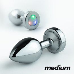 Plug Anal Metálico Médio LED RGB | Borealis Crushious
