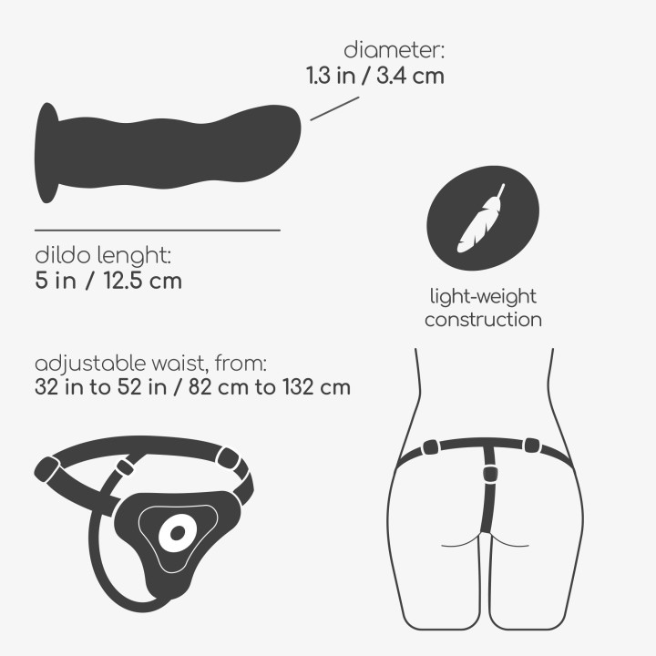 Arnês Strap-On Ajustável Snapper Crushious | Brinca Boutique