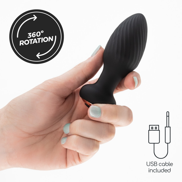 Plug Anal Rotativo Twister com Comando Crushious | Brinca Boutique
