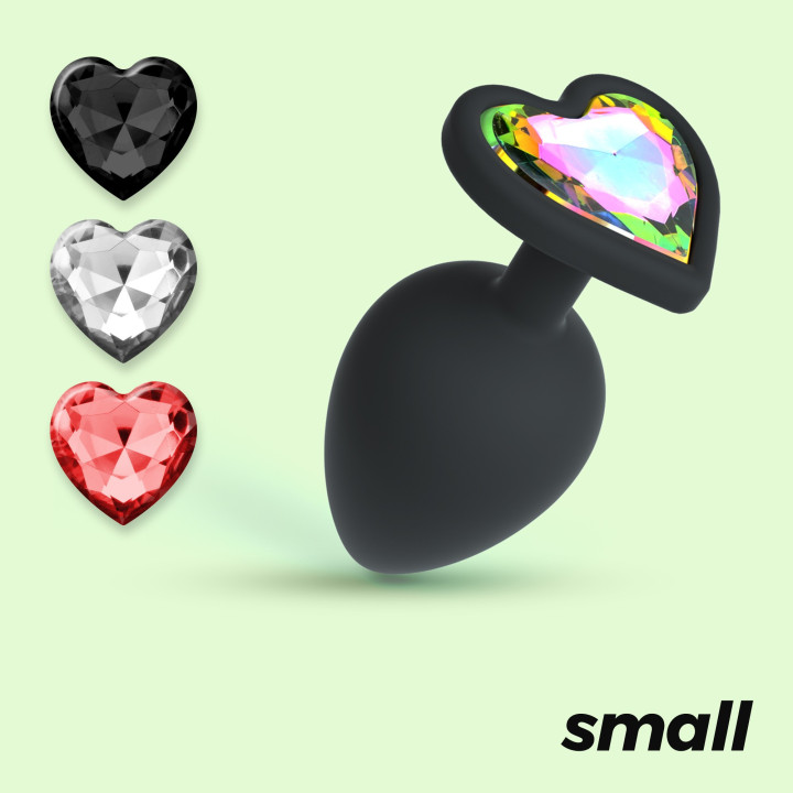 Plug Anal Cuore Pequeno com 4 Joias Crushious | Brinca Boutique