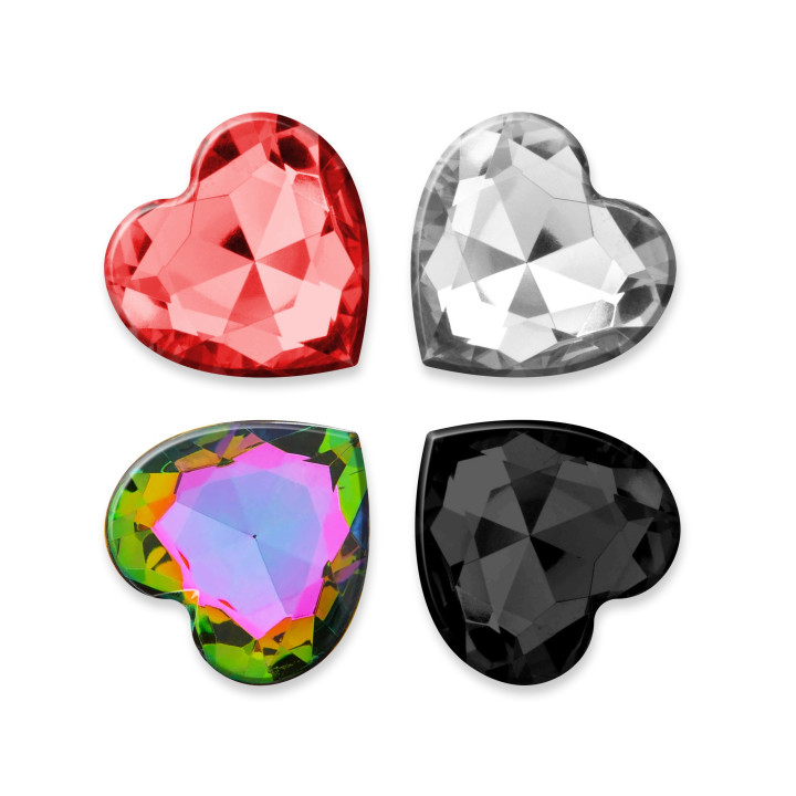 Plug Anal Cuore Pequeno com 4 Joias Crushious | Brinca Boutique