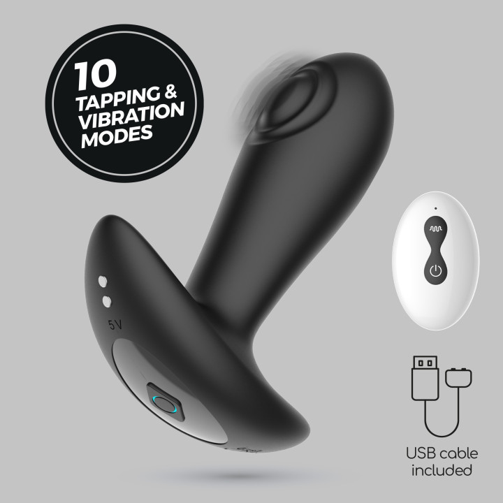 Plug Anal Octo com Pulsação e Comando Crushious | Brinca Boutique