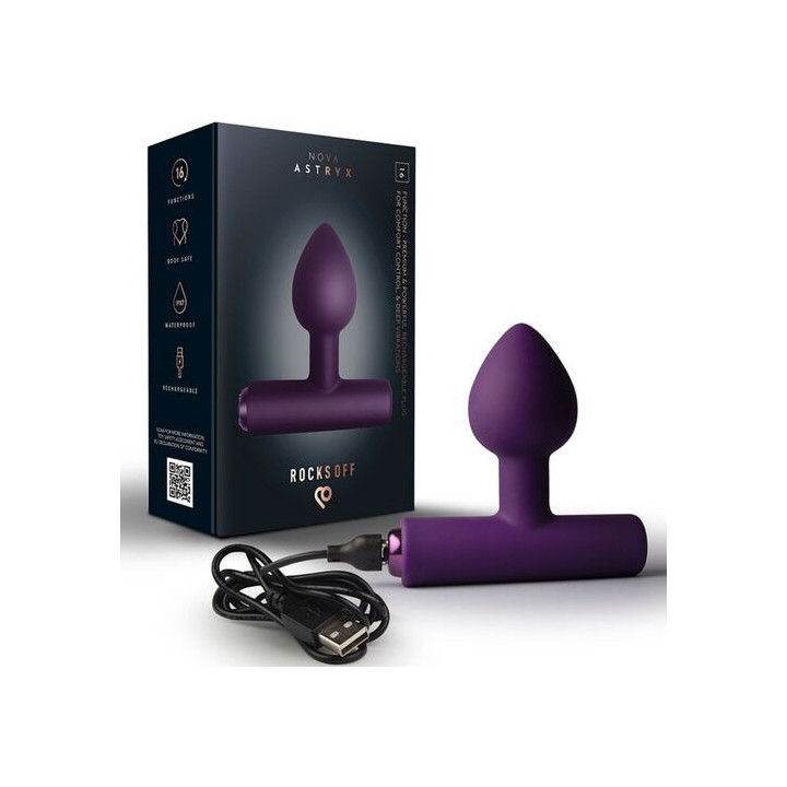 Plug Anal Vibratório NOVA Astryx - Rocks-Off | Brinca Boutique