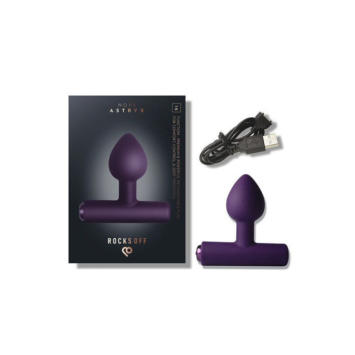 Plug Anal Vibratório NOVA Astryx - Rocks-Off | Brinca Boutique