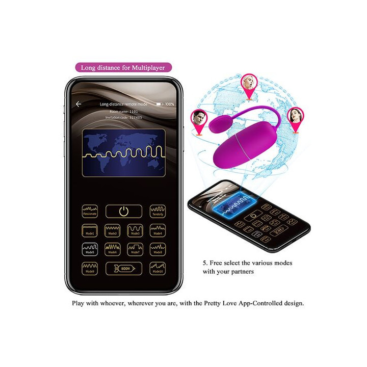 Ovo Vibratório Nymph com App - Pretty Love | Brinca Boutique