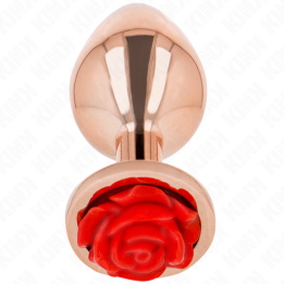 Plug Anal Metal Ouro Rosa Médio - KINK | Brinca Boutique