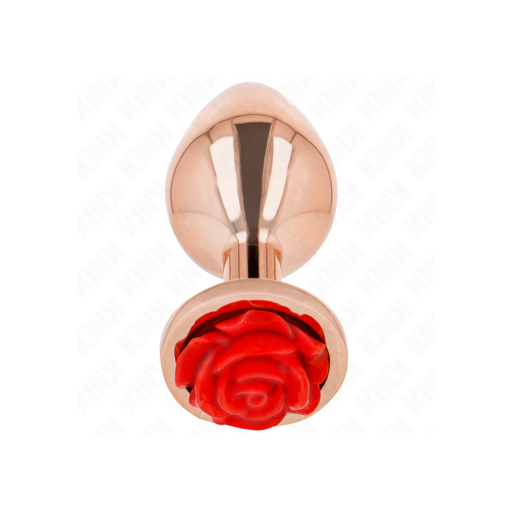 Plug Anal Metal Ouro Rosa Médio - KINK | Brinca Boutique