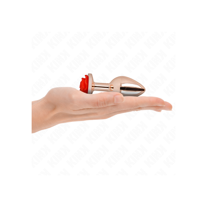 Plug Anal Metal Ouro Rosa Médio - KINK | Brinca Boutique