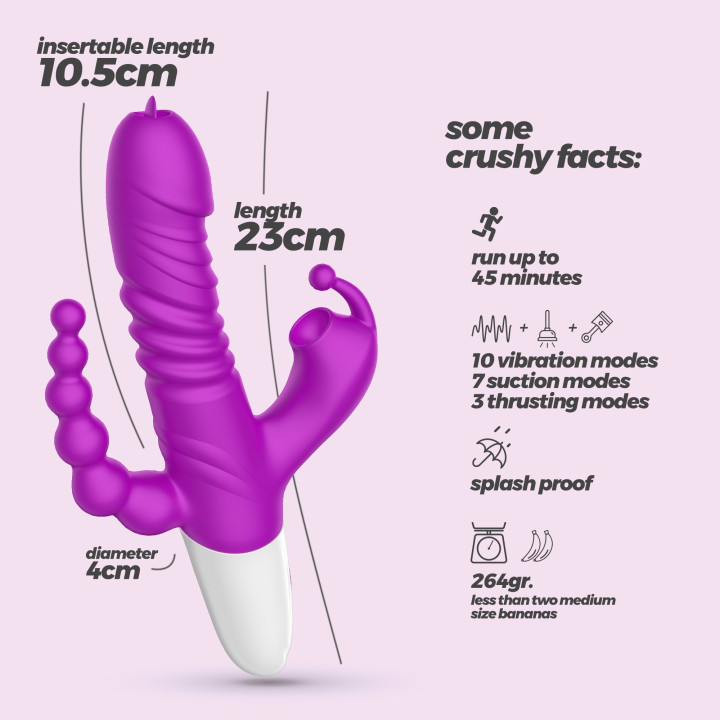 Vibrador 3 em 1 Wrangler - Crushious | Brinca Boutique