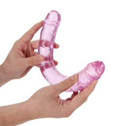 Dildo Duplo Transparente Rosa 34 cm | Brinca Boutique