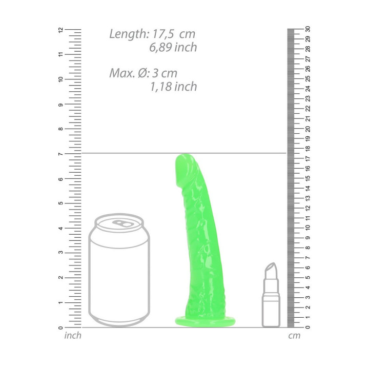Dildo Realístico Fosforescente 17,5 cm | Brinca Boutique