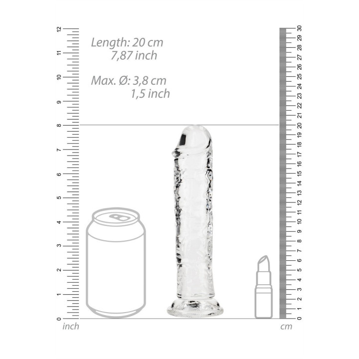 Dildo Realístico Transparente 18 cm | Brinca Boutique