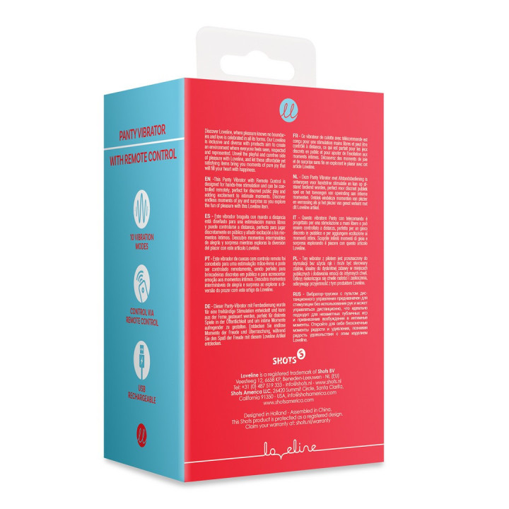 Vibrador de Cueca Brighto Red Loveline | Brinca Boutique
