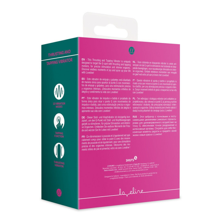 Vibrador Thrusting e Tapping Loveline | Brinca Boutique
