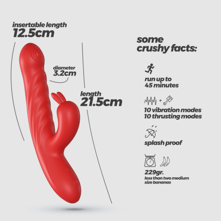 Vibrador Rabbit Lapin Vermelho | Brinca Boutique