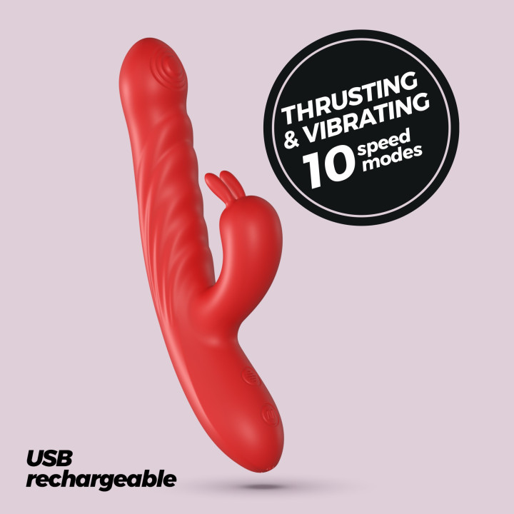 Vibrador Rabbit Lapin Vermelho | Brinca Boutique