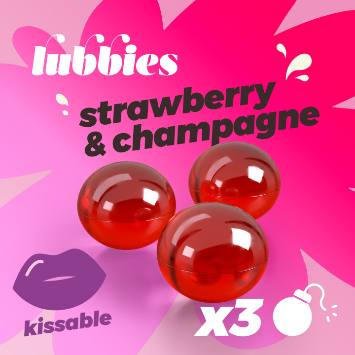 Bolinhas Lubbies Crushious Morango & Champanhe | Brinca Boutique