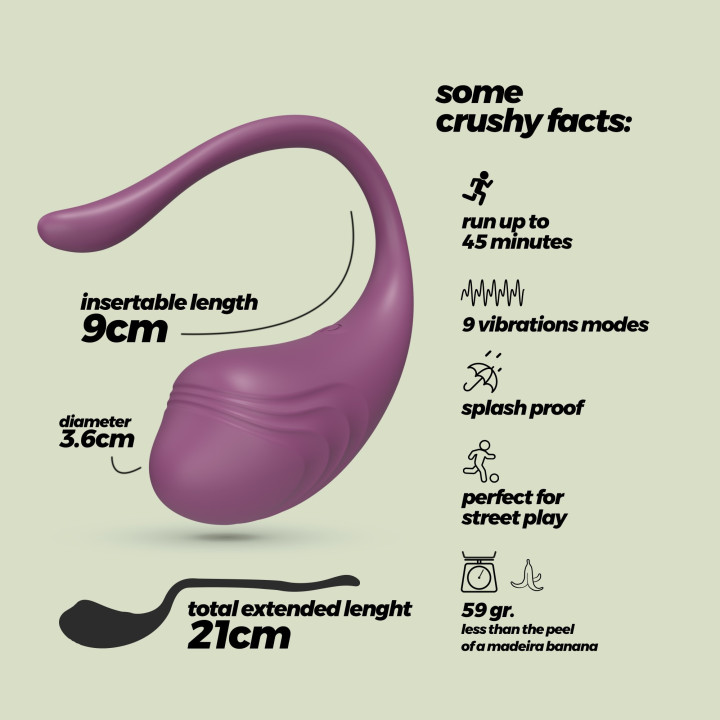Ovo Vibratório Tamago Roxo Crushious | Brinca Boutique